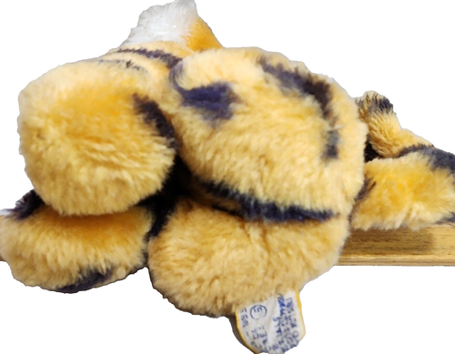 Vintage 1993 Dakin Tiger Plüschtier 6 Zoll braune Augen süße Schnurrhaare Plüsch - Bild 5 von 7