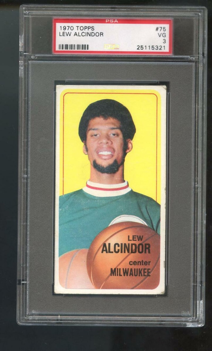 1970-71 Topps #75 Lew Alcindor Kareem Abdul-Jabbar PSA 3