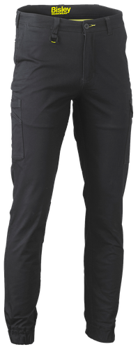Bisley BPC6028 Mens Workwear Stretch Cotton Drill Cargo Elastic Cuffed Pants - Picture 5 of 22