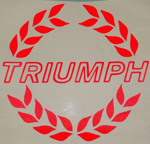 New 1980 Triumph TR7 SPIDER Complete 5 Piece Badge Decal Set Reflective Red - Picture 3 of 3