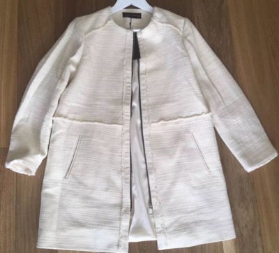 zara off white coat