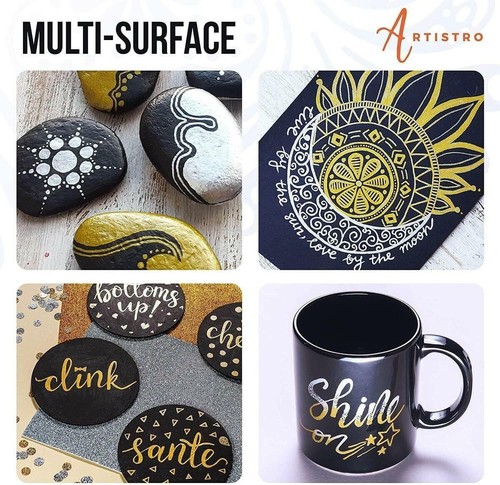 **SALE*** 5 packs *** 3 Gold & 3 Silver Extra Fine Tip Markers ***LOT*** 30 PENS - Picture 3 of 3