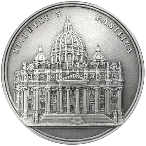 BENIN 1500 Francs 2017 Antique Silver 100g. St Peter's Basilica Infinity Minting - Picture 4 of 8