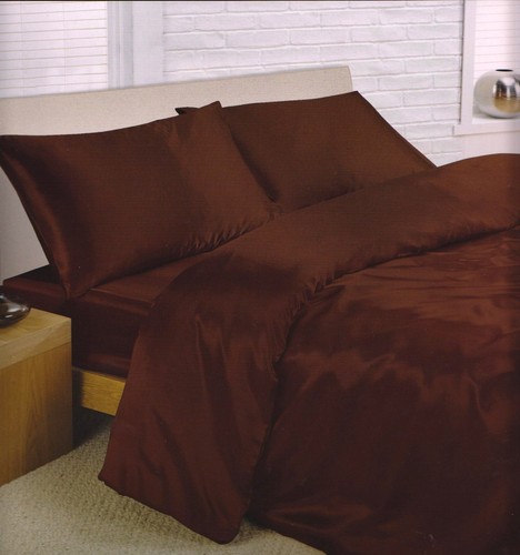 6 Stück Satin Komplett Bettwäsche Set seidig Bettbezug Spannbettlaken 4 Kissenbezüge - Bild 7 von 15