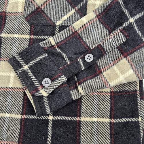 Freedom Foundry Men’s Flannel Shirt Size M Plaid Black/Beige - Imagen 6 de 16