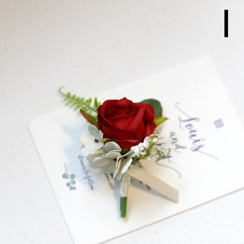 Fashion Bridesmaid Bride Wrist Flower Rose Corsage Groom Wedding Boutonniere 67 - Picture 30 of 33