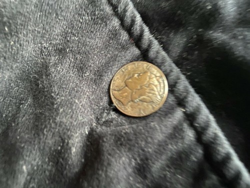 JOTTUM Dunkelblauer Samtmantel wattiert Winterjacke Gr.74 - Bild 9 von 9
