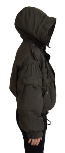 DSQUARED2 Jacke Baumwolle grün mit Kapuze Cargo Knopf Damen IT38/US4/XS 2020usd - Bild 4 von 13