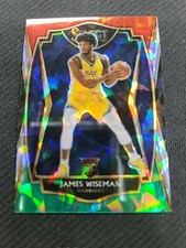 2020-21 Select James Wiseman Red White Green Cracked Ice RC Premier Level GSW