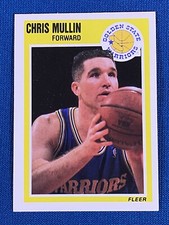 1989-90 Fleer Chris Mullin Basketball Card #55 SET BREAK Golden State Warriors