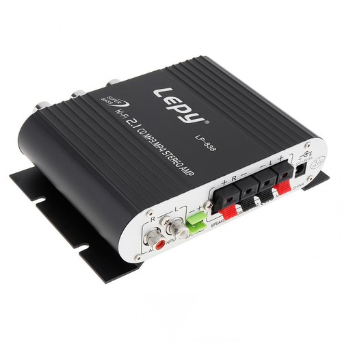12V Mini Hi-Fi Amplifier Booster Radio MP3 Stereo for Car Motorcycle Black US - Picture 11 of 12