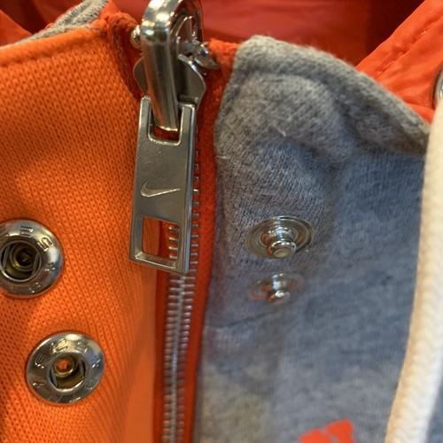 Nike Reversible Jacket Womens Size Small Orange Grey Sample Hooded - Picture 16 of 23