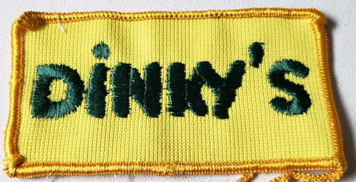 Vintage Patch Yellow DINKY'S Logo - Imagen 1 de 3