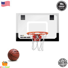Indoor Sports Game Macro Giant Mini Basketball Hoop And Backboard Set Wall Mounted Boards With Board 18 x 12 Inch Board For Home Dorm Hoop Over the Door Pump Ball Office Net
