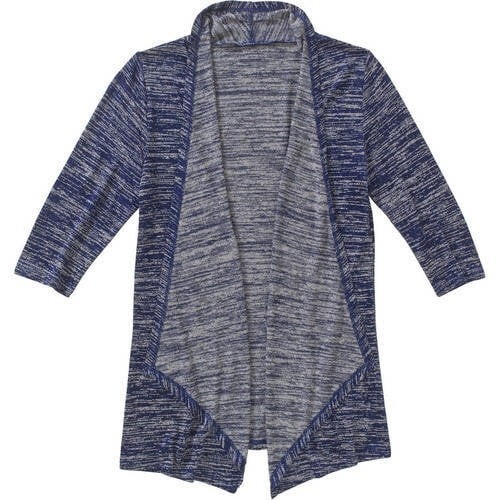 New Faded Glory Girls Flyaway Cardigan Blue Pink Grey Top Sweater sizes XS S M - Picture 2 of 7