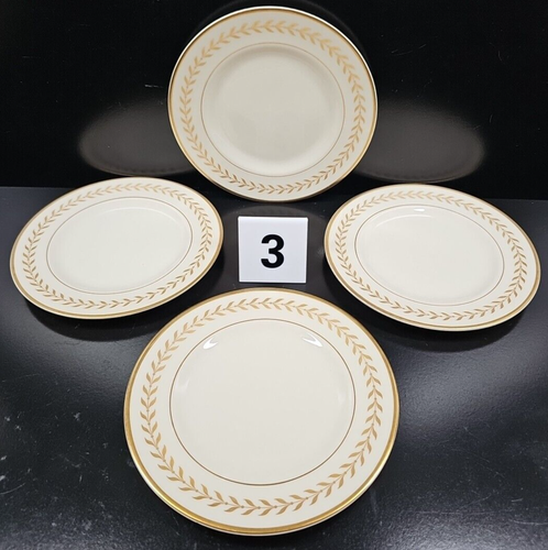 4) Syracuse China Jefferson 5 Pc Place Settings Vintage Gold Laurel Dish MCM Lot - 第 14/24 張圖片