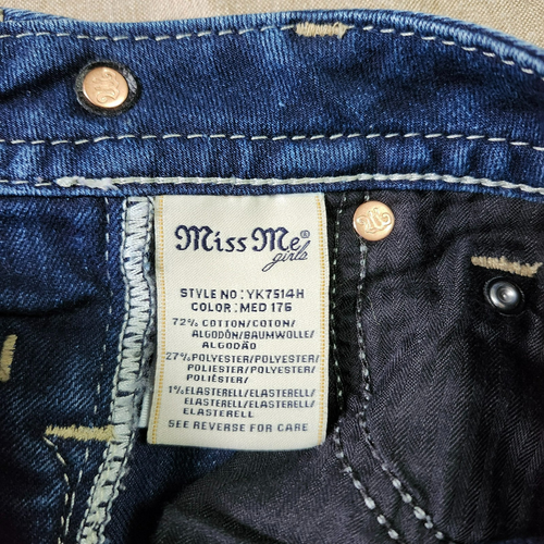 Miss Me Jeans Denim Shorts Girls Blue Size 10 - Picture 11 of 17