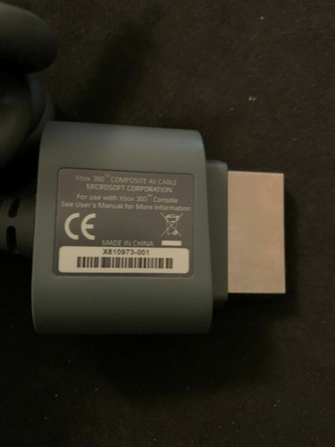 Genuine Microsoft Xbox 360 AV Cable Composite - Official Microsoft X810973-001 - Picture 3 of 5