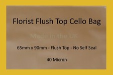 Florist Flush Cello Bag - 65mm x 90mm - Cellophane Display Bag 