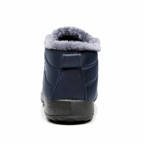 Herren Knöchel Schneestiefel Slipper Winter Wasserdicht Fell gefüttert Outdoor Antirutsch Schuhe - Bild 47 von 54