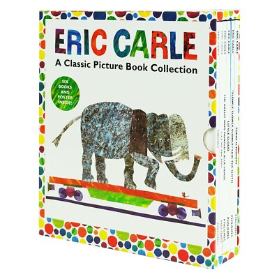 Eric Carle: A Classic Picture 6 Books Set With Two-Sided Poster Inside -Hardback