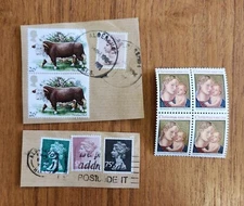 Vintage Lot of 10 Antique U.S. and International Stamps - Used - Lot AU