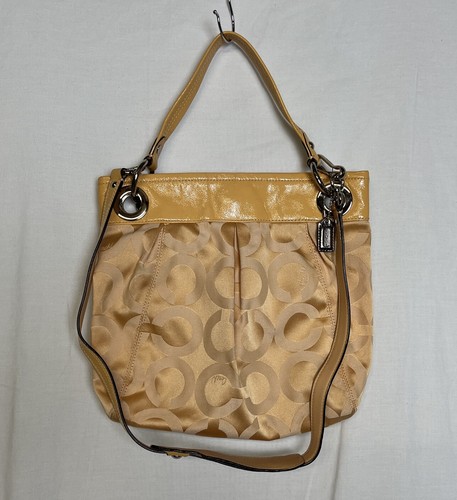 Coach 14579 Madison Op Art Signature C Handbag Purse in Yellow - Picture 2 of 12