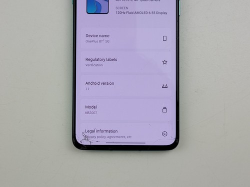 OnePlus 8T+ 5G (KB2007) 256GB - Green (T-Mobile) - CRACKED - Clean IMEI - J7772 - Picture 3 of 9