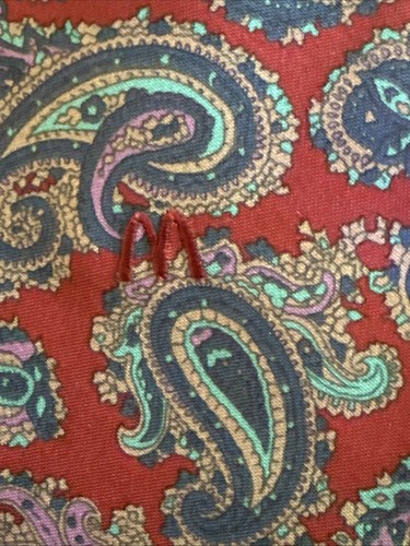 MCDONALD'S Vintage Manager’s Necktie Tie 80s Paisley New Old Stock Free Shipping - Picture 7 of 7
