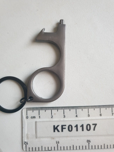 Einzigartiger geometrischer Metall-Schlüsselanhänger robuster Schlüsselring vielseitiger Schlüsselanhänger SCHWARZ BRANDNEU - Bild 5 von 17
