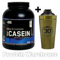 Optimum Nutrition 100% Casein Protein 4lb 1.8kg + On Gold Shaker Fast P&p Optimum Nutrition 100% Casein Protein 4lb 1.8kg + On Gold Shaker Fast P&p