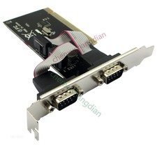 PCI serial port card 2 ports RS232 expansion card PCIE to double 9-pin COM card