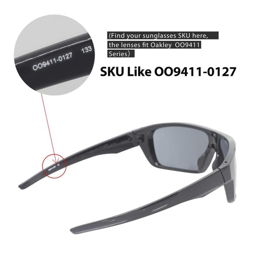 Walleva Black Polarized Replacement Lenses For Oakley Straightback Sunglasses - Picture 4 of 8
