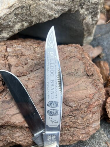 Bulldog Brand 5th Generation Hand Made Stag 3-Blade Stockman Pocket Knife - Picture 3 of 8