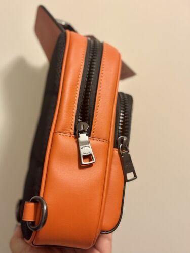 NWT Coach Men's Racer Sling Pack CX071 Dark Orange - Picture 9 of 14