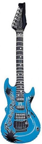 Inflatable Air Guitar - Choose From 16 Colours - 106cm Blow Up Rock & Roll Party - Picture 2 of 18