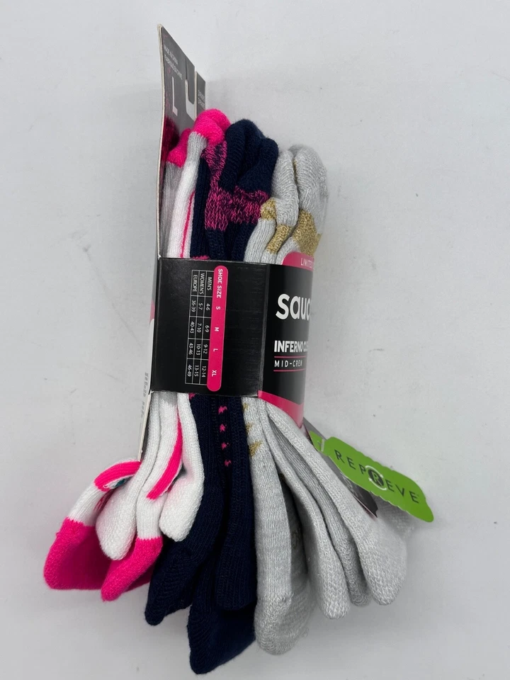 PACK DE 3 PARES DE CALCETINES SAUCONY EDICIÓN LIMITADA COJÍN MID CREW GRANDES Foto 4 de 4