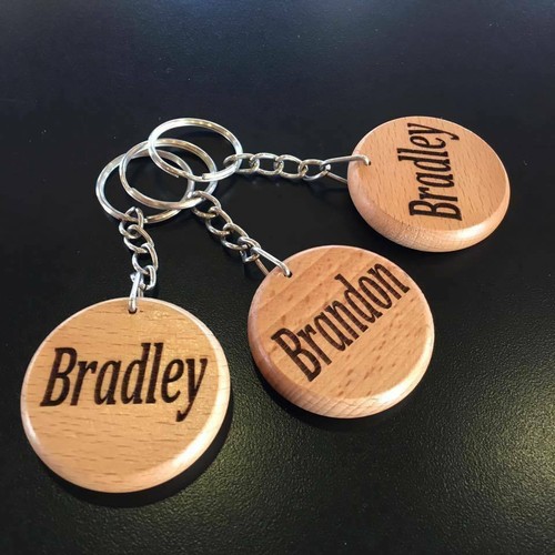 PERSONALISED NAME KEYRINGS & KEYCHAINS WOODEN GIFT ALEX - Picture 79 of 233