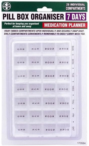 1St Care 7 Day Pill Box Organiser, White - Picture 10 of 12