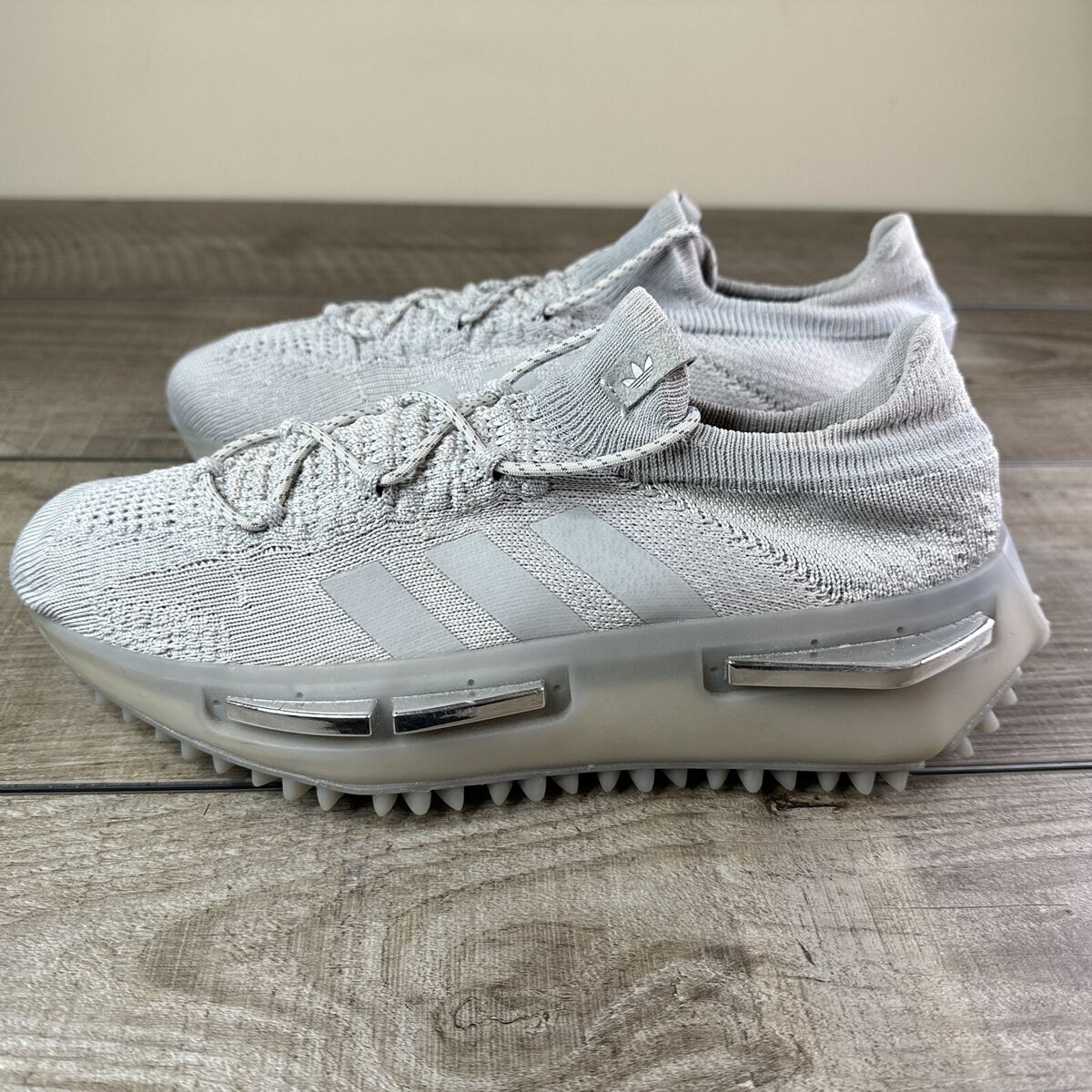Adidas Nmd S1 Men's Size 9 Shoes Grey Silver Chrome Retro Adidas Nmd S1 Men's Size 9 Shoes Grey Silver Chrome Retro