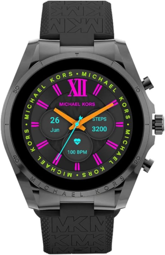 Michael Kors Gen 6 Bradshaw Black Silicone Touchscreen Smartwatch MKT5154 - Picture 1 of 5