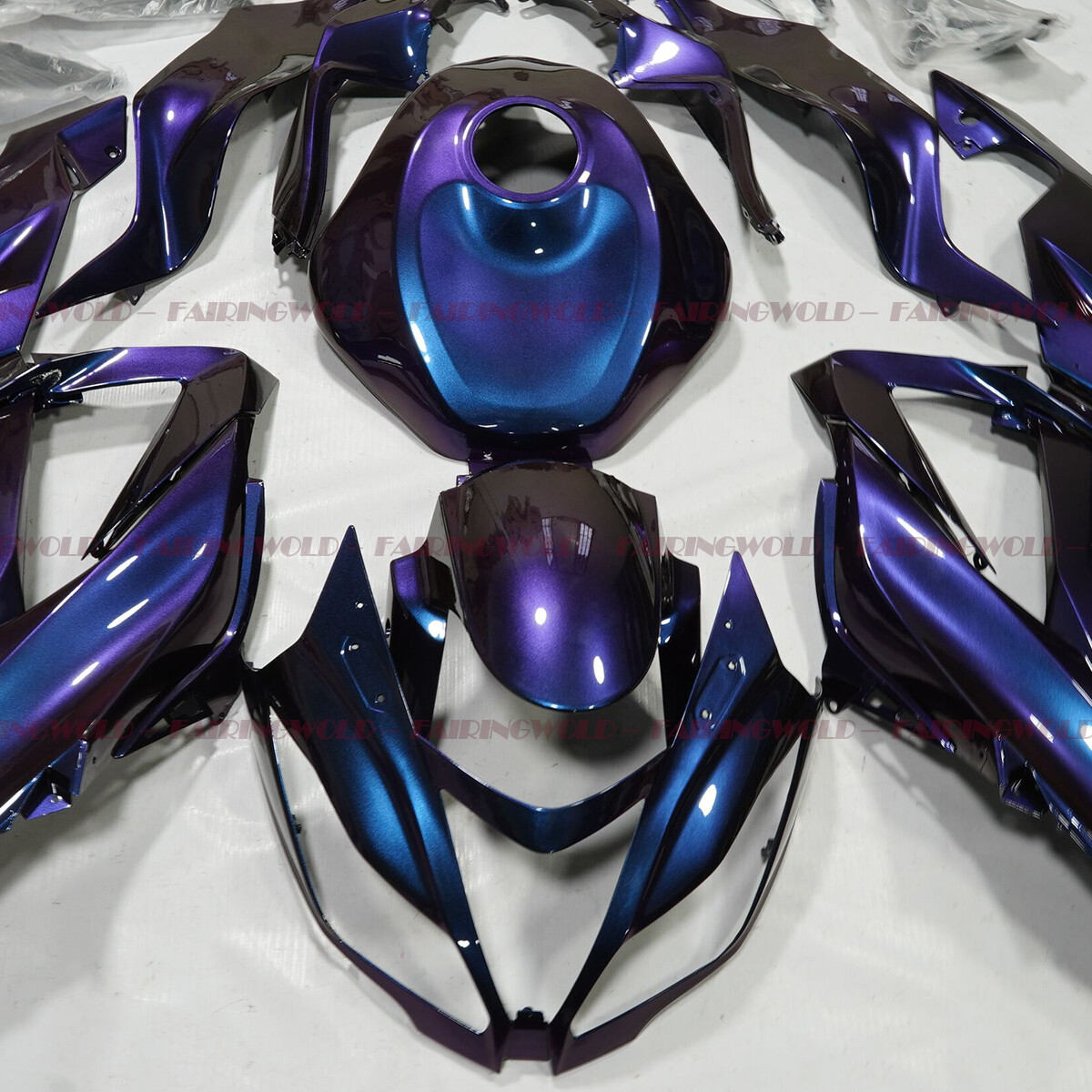 Chameleon Color Full Fairing Kit W/ Tank Cover For Kawasaki Ninja