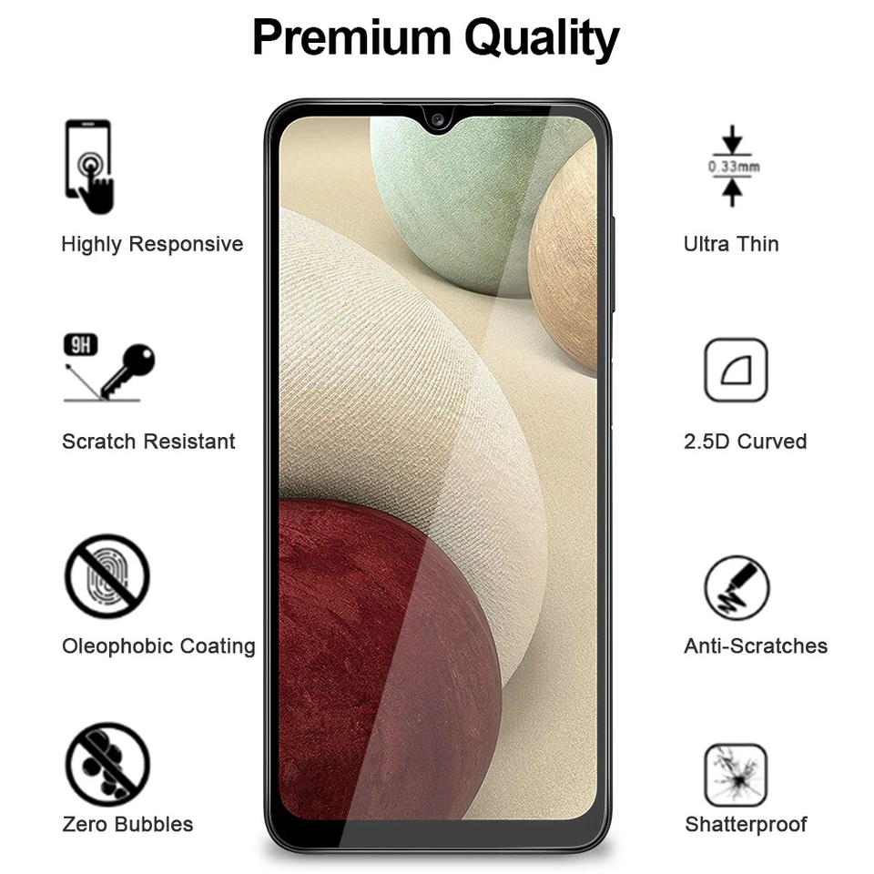 For Samsung Galaxy A10e A21 A12 A32 5G Case Glitter TPU Cover+Screen Protector - Image 3 of 4