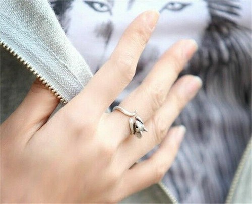 Adjustable Animal Mouse Wrap Ring Vintage Silver and Gold Tone Stainless Steel - Picture 8 of 13