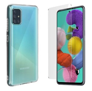Coque En silicone pour SAMSUNG GALAXY A41 - Plus vitre de protection en verre tr