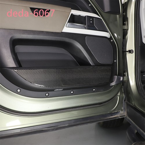 2×Carbon Fiber Front Door Anti Kick Panel Cover For Land Rover Defender 2020-24 - Foto 4 di 13
