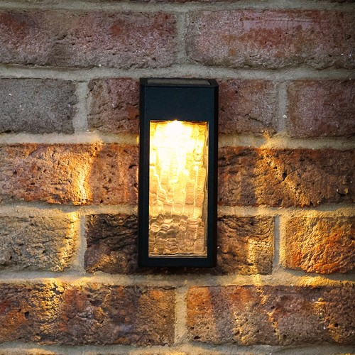 Auraglow Solar Powered Colour-Changing Dusk til Dawn Glass Wall Lights (Pair) - Picture 8 of 13