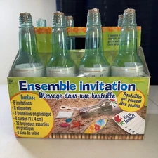 Message in a bottle Invitation Kit. Includes Set/8. New Original Pkg. Unique!