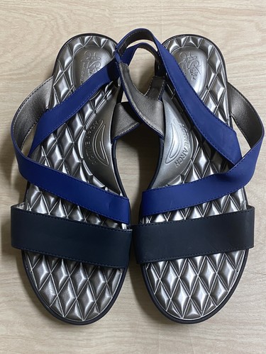 Life Stride Progress Blue Sandals Women Size 11 Active Arch - Picture 2 of 6