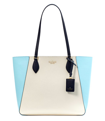 New Kate Spade Poppy Colorblock Large Leather Tote Blazer